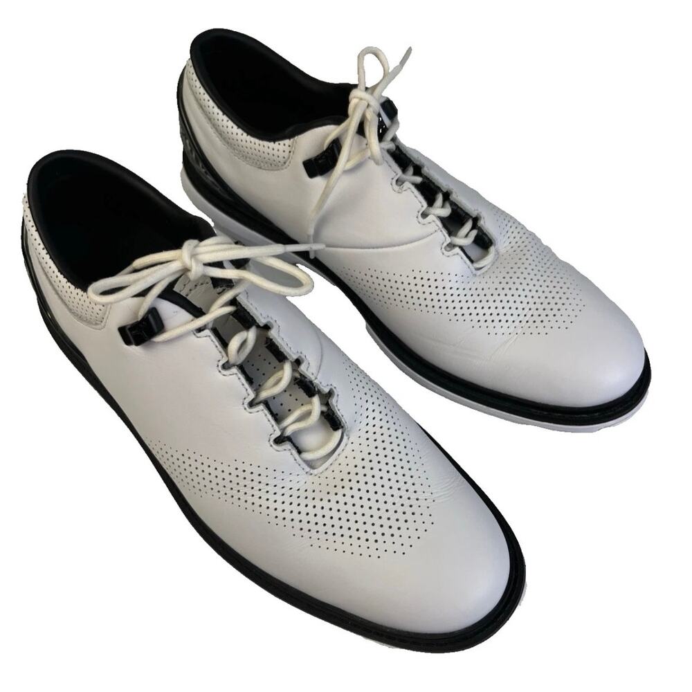Nike Air Jordan ADG 4 Golf Shoe Mens  US7.5 White Black  DM0103-110 Leather